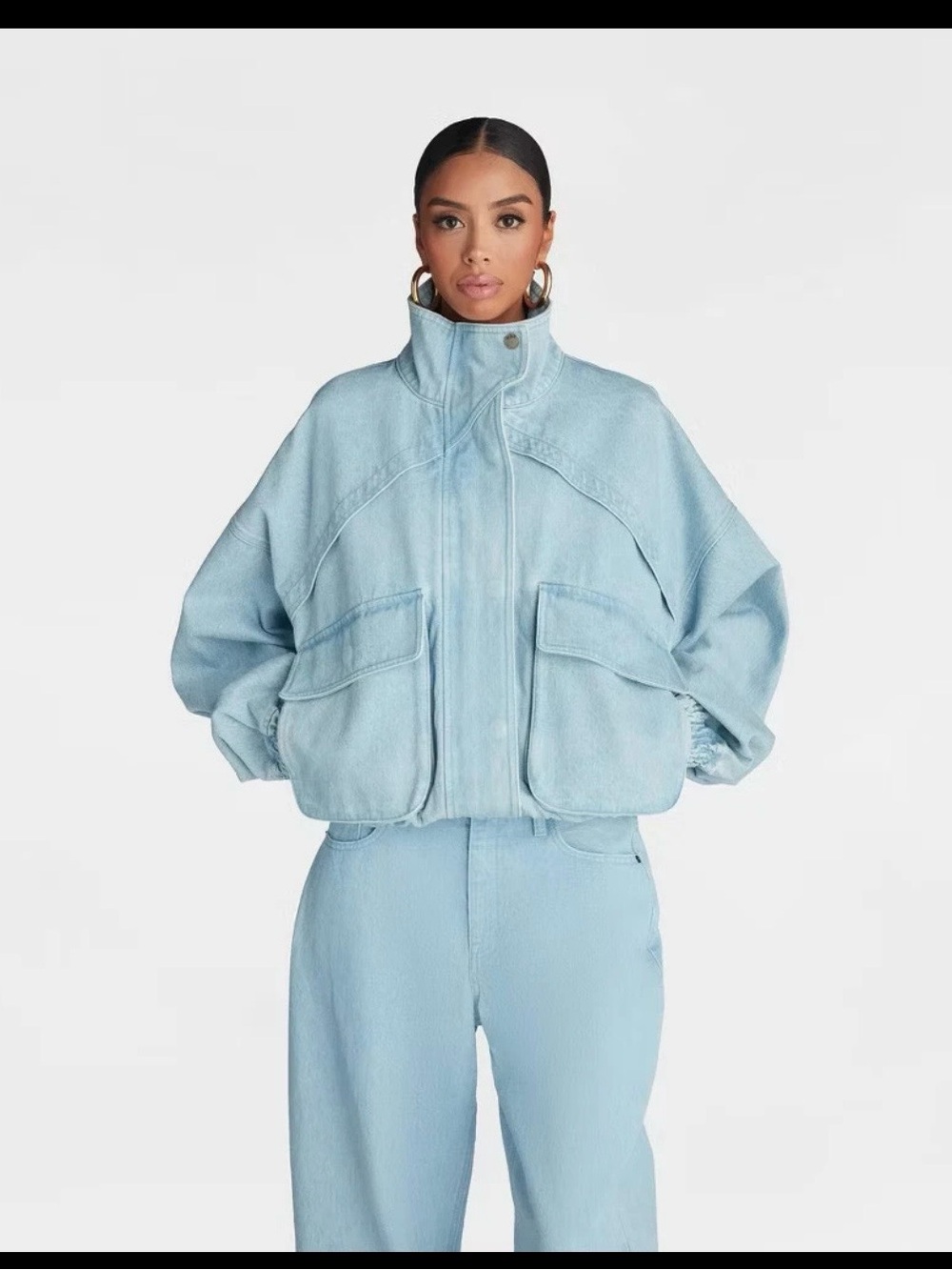 KBB by Kahlana “Denim Bomber Jacket”
